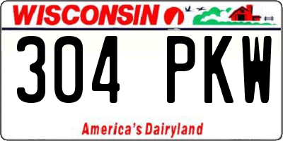 WI license plate 304PKW