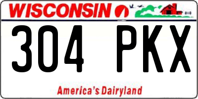 WI license plate 304PKX