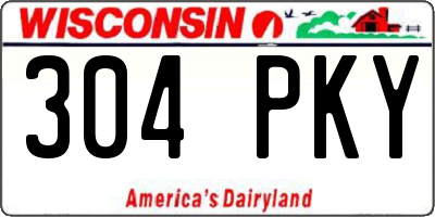 WI license plate 304PKY