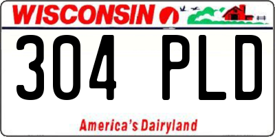 WI license plate 304PLD