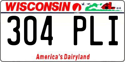 WI license plate 304PLI