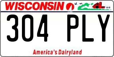 WI license plate 304PLY