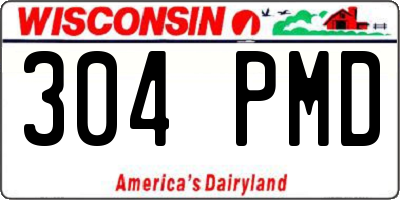 WI license plate 304PMD