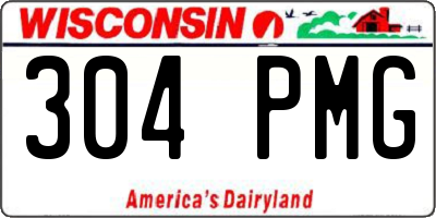 WI license plate 304PMG
