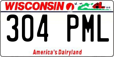 WI license plate 304PML