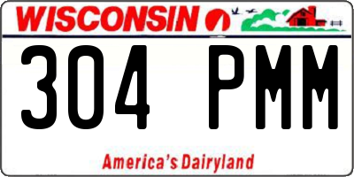 WI license plate 304PMM