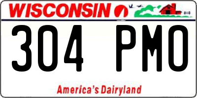 WI license plate 304PMO