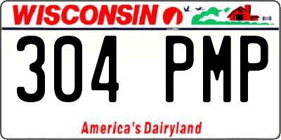 WI license plate 304PMP