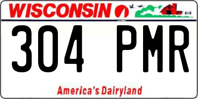 WI license plate 304PMR