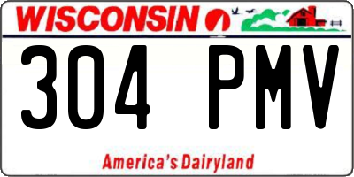 WI license plate 304PMV