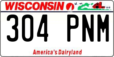 WI license plate 304PNM