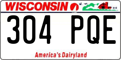 WI license plate 304PQE