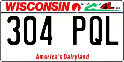 WI license plate 304PQL