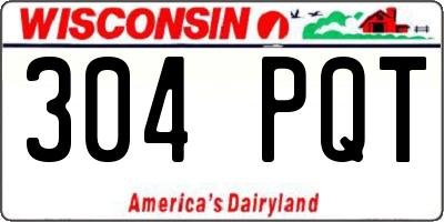 WI license plate 304PQT