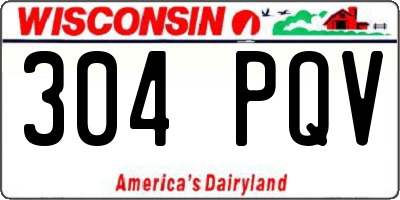 WI license plate 304PQV