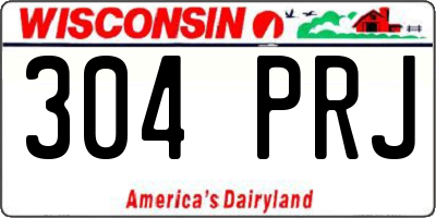 WI license plate 304PRJ