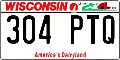 WI license plate 304PTQ
