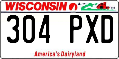 WI license plate 304PXD