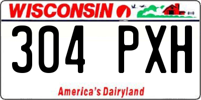 WI license plate 304PXH