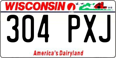 WI license plate 304PXJ