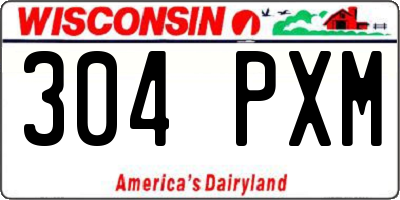 WI license plate 304PXM