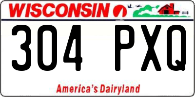 WI license plate 304PXQ