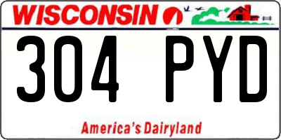 WI license plate 304PYD