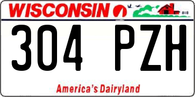 WI license plate 304PZH