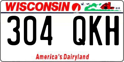WI license plate 304QKH