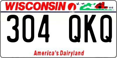WI license plate 304QKQ
