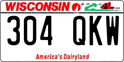 WI license plate 304QKW