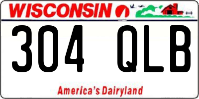 WI license plate 304QLB