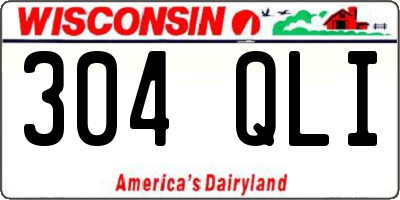WI license plate 304QLI