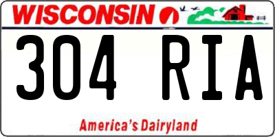 WI license plate 304RIA