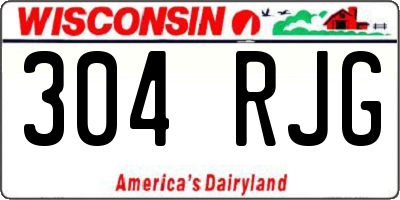 WI license plate 304RJG