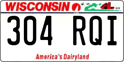 WI license plate 304RQI