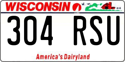 WI license plate 304RSU
