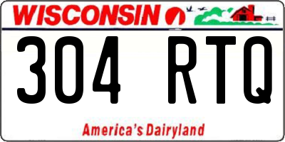 WI license plate 304RTQ