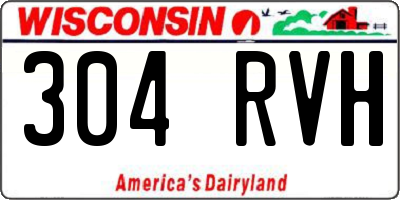 WI license plate 304RVH