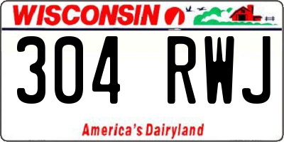 WI license plate 304RWJ