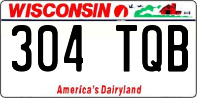 WI license plate 304TQB