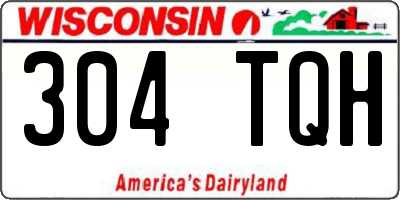 WI license plate 304TQH