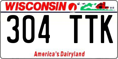 WI license plate 304TTK