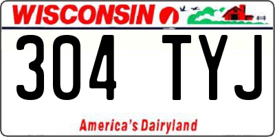 WI license plate 304TYJ
