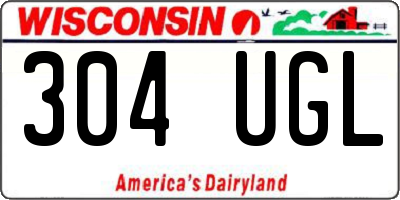 WI license plate 304UGL