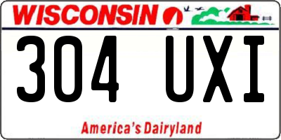 WI license plate 304UXI