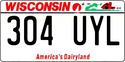 WI license plate 304UYL