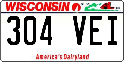 WI license plate 304VEI