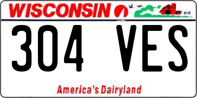 WI license plate 304VES
