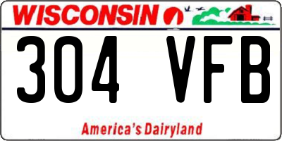 WI license plate 304VFB
